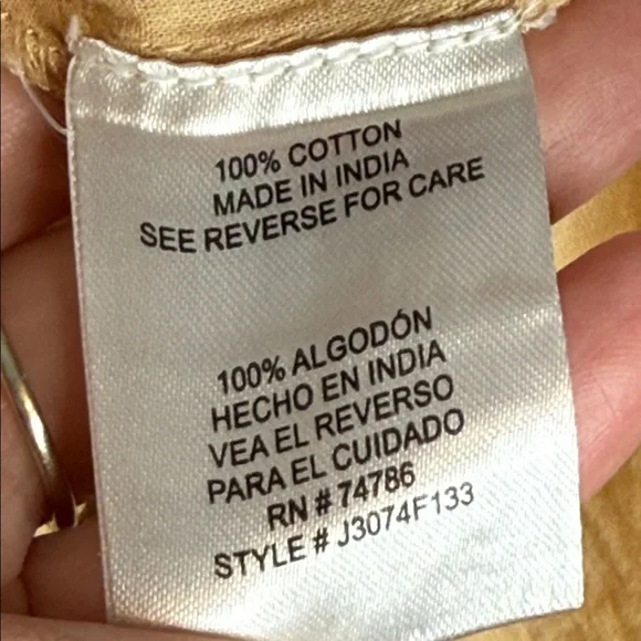 Bila Monaco Dress Mini Yellow Orange Floral Button Front Dress Large - Picture 4 of 6